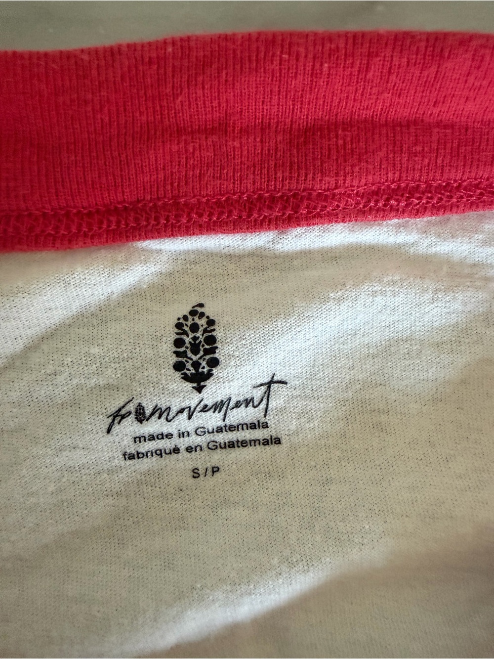 Free People Happy Hour White & Red Ringer Tee - Picture 7 of 8